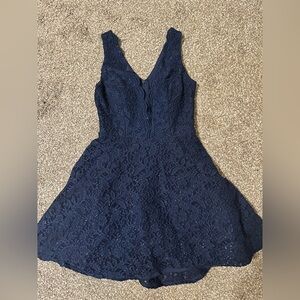 City Studio Navy Lace Mini Dress